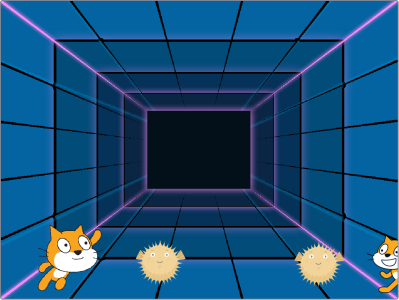 jump parkour away from pufferfish